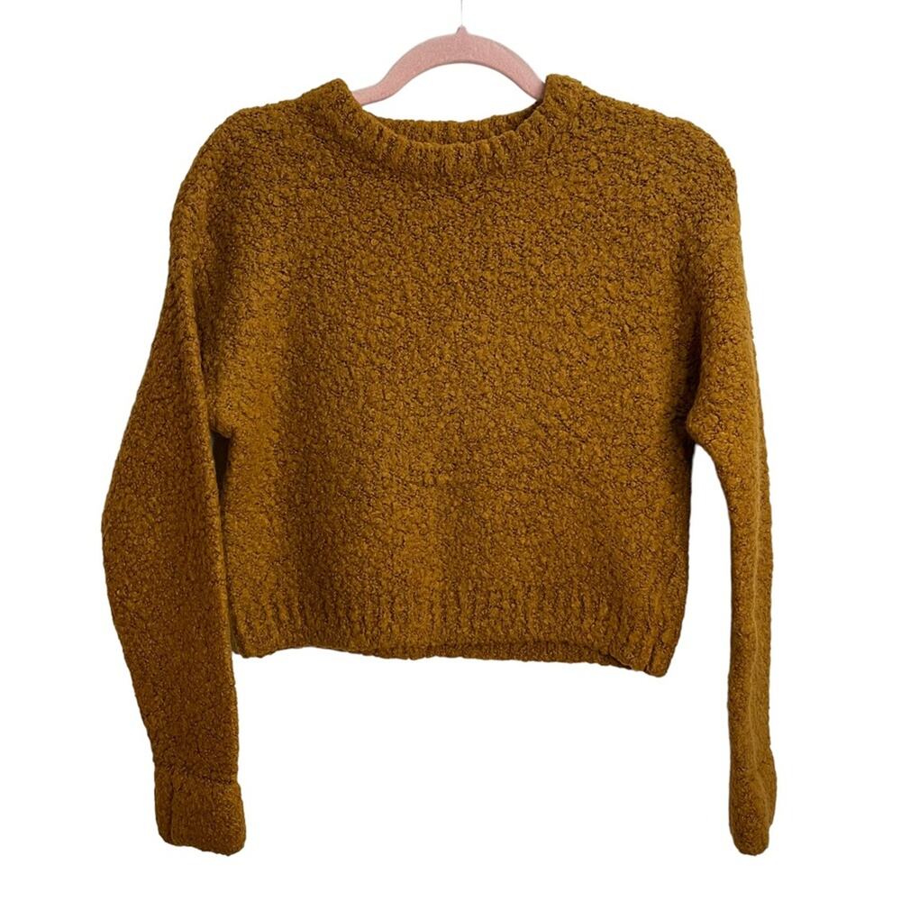 Mtwtfss Weekday Mustard Yellow Wool Mohair Blend Sweater